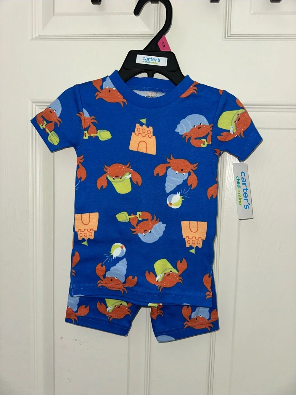 Carter's Blue Crab Print Two-Piece Pajama Set